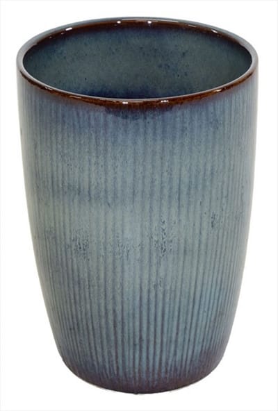 Vaas bohemian d51h54cm antiek blauw