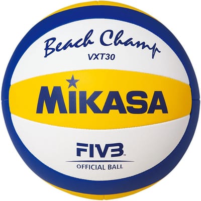 Mikasa - Volleyball - VXT30 FIVB - Beach Volleyball - Unisex - Synthetisch - Replica Game Ball - Blauw/Geel/Wit - Maat 5