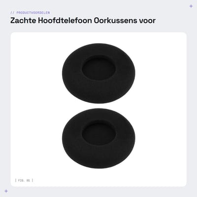 Dailygoods- Hoofdtelefoon Oorkussens Zacht - Compatibel met Grado SR80/SR60/SR125/SR225/SR325 - Buitendiameter 85 mm - Binnendiameter 40 mm - Lichtgewicht - Comfortabel Luisteren