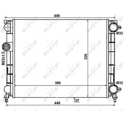 Radiator, motorkoeling NRF 50004
