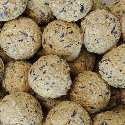 Mezenbollen zonder net, Vogelvoer 200 x ca.90 g voor vogels
