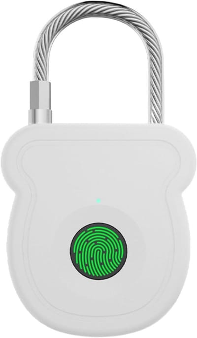 Vingerafdruk Slot - Sleutelloos Slot - Kast Beveiligen - Snel Ontgrendelen - 7.3x4x1.6cm - Wit