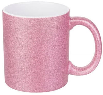 330ml (11oz) Glitter Mok Roze – Luxe Glanzende Beker – Perfect Cadeau voor Koffie & Thee