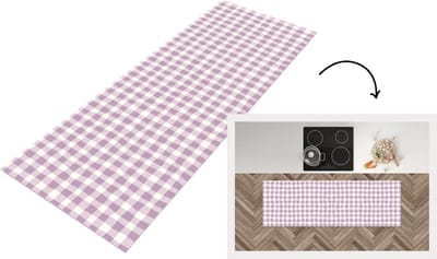 Keukenloper - Loper keuken - Pastel - Paars - Patronen - 150x50 cm - Keukenloper vinyl