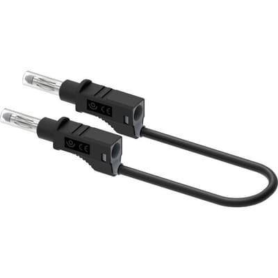 Electro PJP 2214/600V-CD1-50N Meetsnoer Bananenstekker 50 cm Zwart 1 stuk(s)