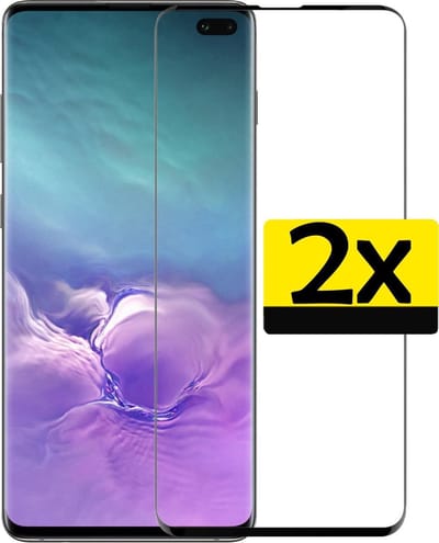 Screenprotector - Geschikt voor Samsung Galaxy S10 - 2 Stuks - Full Cover - Beschermglas - Gehard Glas - Tempered Glass - Screen Protector