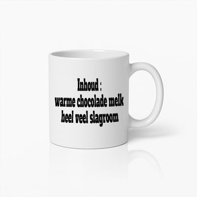 Witte Koffiemok met Emotionele Nederlandse Tekst 'Ik Ga Je Missen' – Perfect Cadeau voor Afscheid