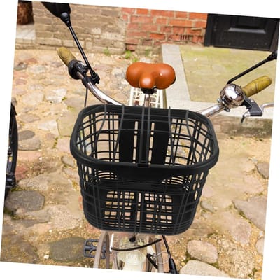 Fietsmand Voor - Stuurmand Afneembaar - Spullen Vervoeren - Stabiele Bevestiging - 33x29x26cm - Zwart