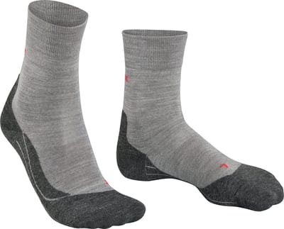 FALKE RU4 Wool anti-blaar wol functioneel materiaal hardloopsokken heren grijs - maat 39-41