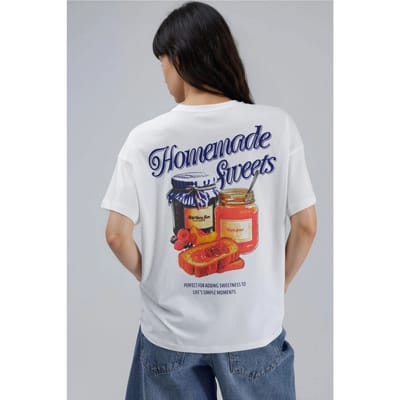 Oversized Geprinte Crew Neck T-shirt