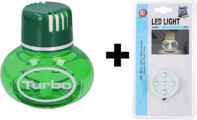 Turbo Lemon luchtverfrisser inclusief ledverlichting 24 volt white met aanstekerplug voor in vrachtwagen.