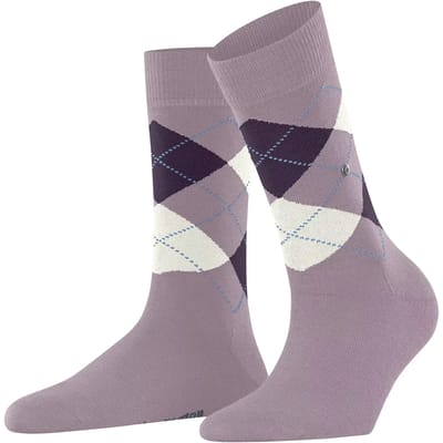 Burlington Marylebone gedessineerd wol sokken dames paars - maat 36-41