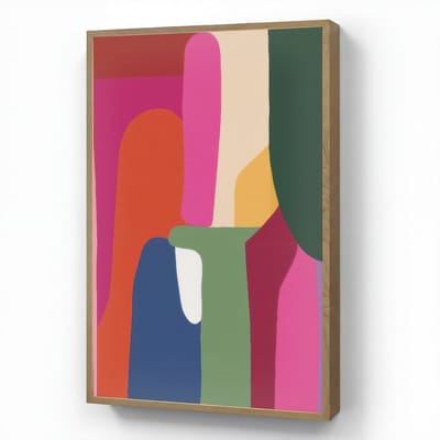 Wandlamp 70x100 cm - Oplaadbaar - Kleurvakken - Recht - Rond - Abstract - Wandlampen binnen woonkamer - Slaapkamer lamp - Decoratieve nachtlamp - Vloerlamp draadloos