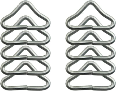 Trampoline Triangle Buckle - Ring V-vormig - Trampoline Reparatie - Gegalvaniseerd IJzer - 12 stuks - Zilver