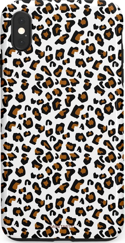 Casetastic Hoesje Geschikt voor Apple iPhone Xs Max - Stijlvolle Beschermende Duo-layer Case - Panter abstractie