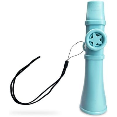Kazoo Flûte Portable en ABS Facile à Apprendre avec Cordon Instrument de Musique Sifflet Musical Britannique Joyeux Jouet Cadeau Garçons Filles bleu