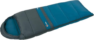 Sarcofaag Slaapzak Junior Lichtgewicht 14°C - Grijs/Blauw - 180x70 cm voor Kamperen en Wandelen