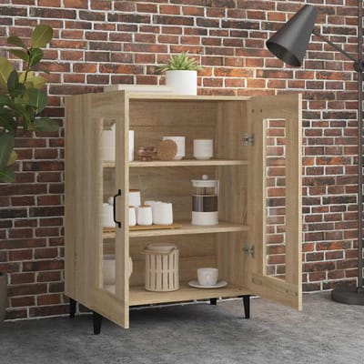 vidaXL - Dressoir - 69,5x34x90 - cm - bewerkt - hout - sonoma - eikenkleurig