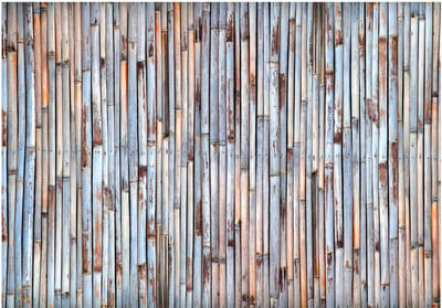 Fotobehangkoning - Behang - Vliesbehang - Fotobehang Bamboe Muur - Asian History - 300 x 210 cm