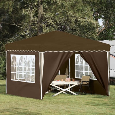 vidaXL - Pop-up - Feesttent - 288 - x - 288 - x - 245 - cm - Taupe - Oxford - Stof