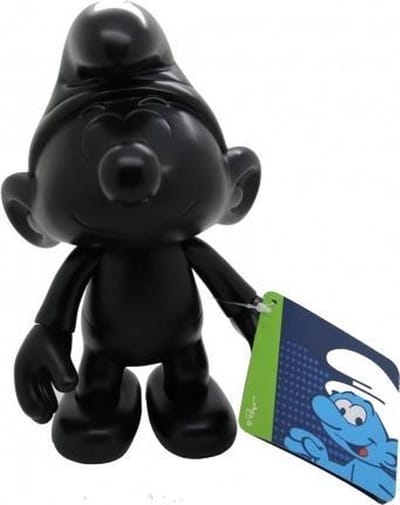 Zwartekleurige Smurf 20 cm - beweegbare armen en benen