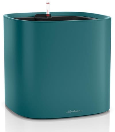 LECHUZA PILA Color PLANTER 35 - Plantenbak - met uitneembare binnenbak - met bewateringssysteem - ALL-IN-ONE set met LECHUZA-PON - petrol blauw