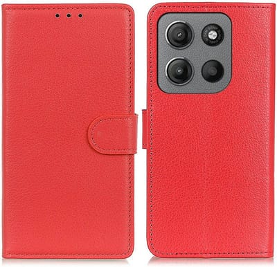 Coverup Hoesje - Geschikt voor Motorola Moto G15 / G17 (Power) Hoesje - Coverup Book Case - Rood