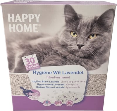 Happy Home Hygiëne Wit Lavendel - Kattenbakvulling - 10 l Wit