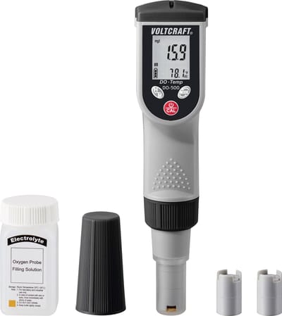 VOLTCRAFT - DO-500 DO meter - Waterkwaliteitsmeter - Zwart/Grijs