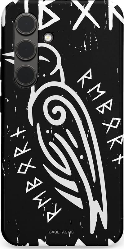 Casetastic Hoesje Geschikt voor Samsung S24 - Stijlvolle Beschermende Duo-layer Case - Runische Symboliek