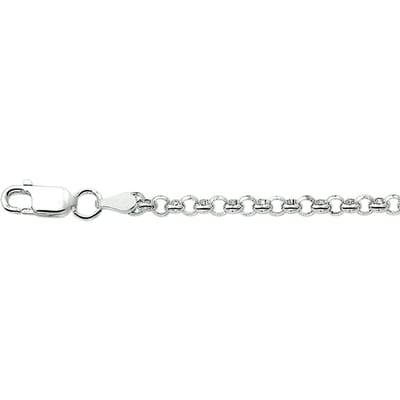 Juwelier Emo - Jasseron Ketting - Zilver 925 Gerhodineerd - 3MM breed - Lengte 60CM