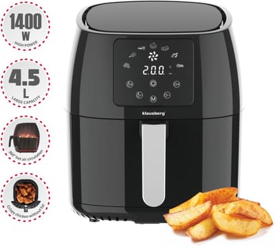 Klausberg 7551 - Digitale heteluchtfriteuse XL 4,5L - Family size - Airfryer