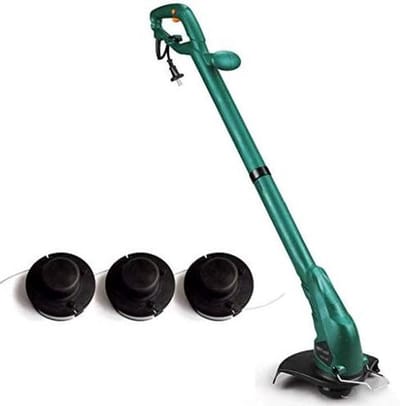 Elektrische grastrimmer - Snoer trimmer - Gazon onderhoud - Lichtgewicht ontwerp - 25 cm maaibreedte - Zwart
