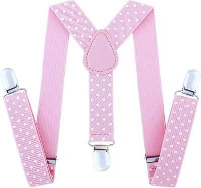 Fako Fashion - Kinder Bretels - Kinderbretels - Stippen - 65cm - Roze