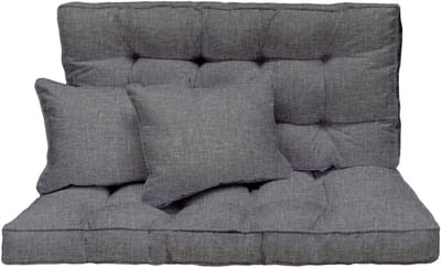 Schommelbank kussen set - Zitkussen en rugkussen - Ontspannen in de tuin - 10 cm dik gevuld - 120x50 cm