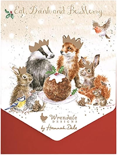 Kerstkaarten Set van 8 - Vouwkaarten met Enveloppen - Feestelijk Dieren Ontwerp - Kerst & Nieuwjaar Wensen