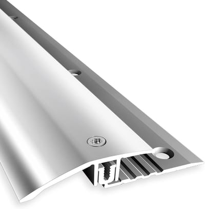 Compensatieprofiel - Dorpel profiel - Vloeren afwerken - Hoogteverschil egaliseren - 44x1000 mm - Aluminium glanzend