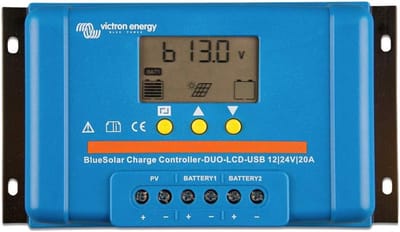 12/24V 20A Dubbele Batterij Laadregelaar met LCD en USB Aansluiting