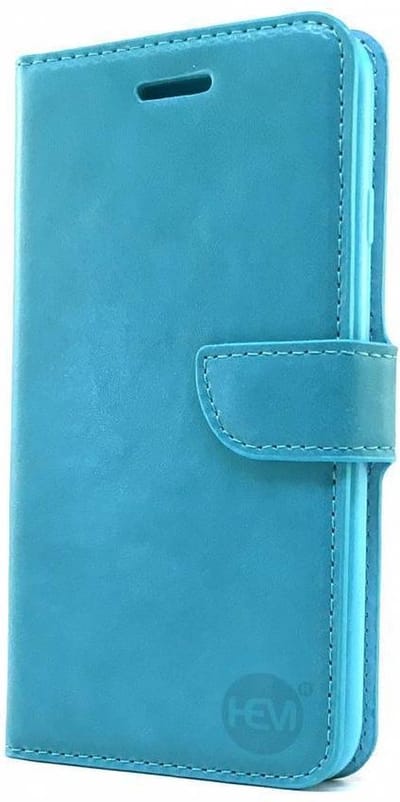 HEM Aqua Blauw Wallet Hoesje Geschikt Voor Huawei P Smart (2019) – Bookcase Met Vakje Voor Pasjes, Geld En Fotovakje – Telefoonhoesje