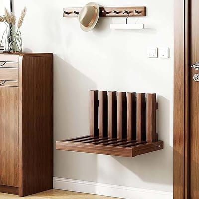 KZQ Opklapbare Douchebank Massief Hout Wandstoel Voor Douche Veranda En Binnen Gebruik Veelzijdige Kruk Voor Huishoudelijk Gebruik Ruimtebesparend Zitje Voor Badkamer Of Keuken