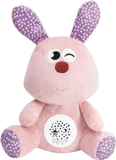 Kraamcadeau baby knuffelkonijn - Met slaapgeluiden & sterrenhemel verlichting - Vanaf 0 jaar - Slaapknuffel - Baby knuffel