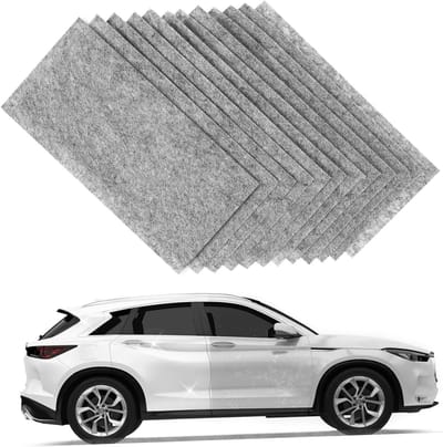 Krasverwijderaar Doeken - Nano Doekjes - Auto Polijsten - Herstelt Lak Glans - 12 Stuks - Grijs