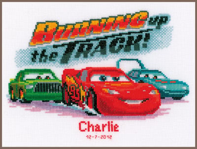 Vervaco - Telpakket kit - Disney Lightning McQueen - PN-0014801 - Borduren - Borduurpakket - Borduurpakket geboorte - Borduurpakket volwassenen