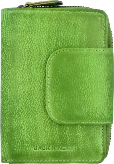 Jack Kinsky Nassau 511 Portemonnee Leer 10 cm - Dames - Staand formaat - apfel
