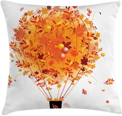 ABAKUHAUS Herfstconcept Luchtballon – Kussenhoes 50x50 cm – Dubbelzijdig bedrukt