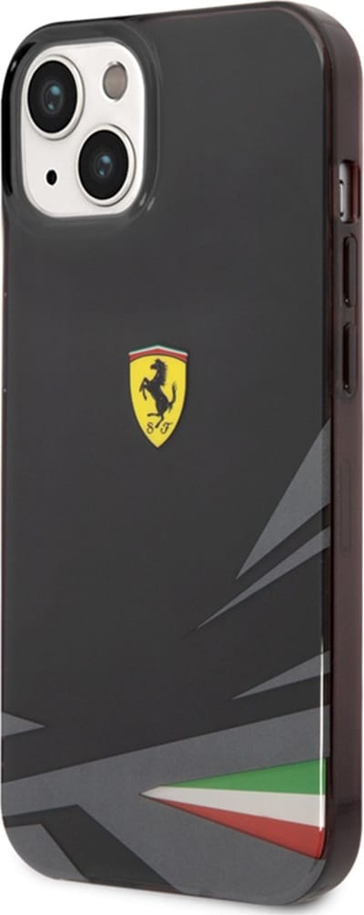 Ferrari, Schokbestendig TPU hoesje Geschikt voor Apple iPhone 14 Plus model Italia, Zwart