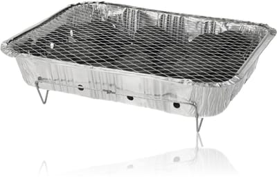Wegwerpbarbecue 1 stuk – Instant BBQ met 600g Houtskool – Gebruiksklaar voor Camping, Picknick en Strand