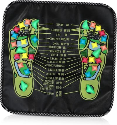 Voetmassage Mat - Acupressuur Mat - Ontspanning Bevorderen - Stimuleert Voetreflexzones - 35x35 cm - Assorti