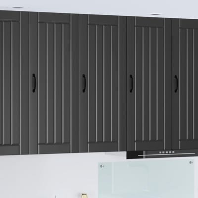 Keukenkast Hangend - Opbergkast Keuken - Keuken Organiseren - Duurzaam Houtmateriaal - 40x31x100 cm - Zwart