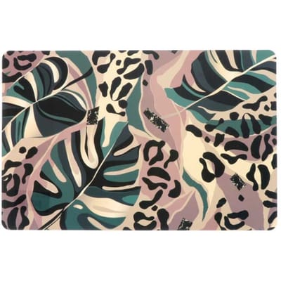 Unique Living Placemat/onderlegger - 1x - Monstera bladeren - 44 x 28 cm - tafeldecoratie